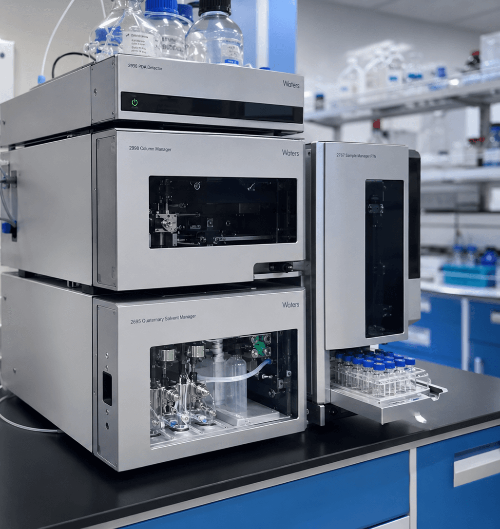 HPLC system stack